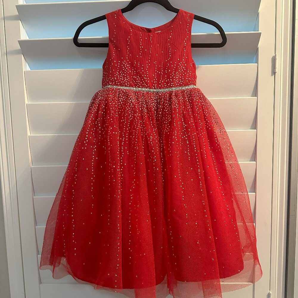 Red Sparkling Girls Dress 6X